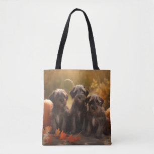 Drahthaariger Griffon-Welpe Herbst