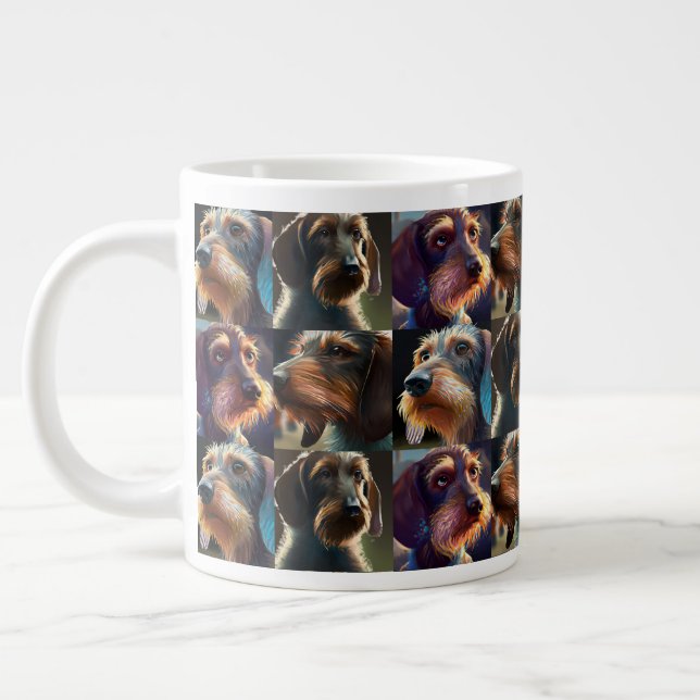 Drahthaarterrier Dackel Riesencoffee Tasse (Links)