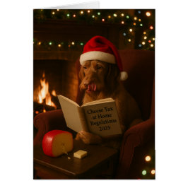 Drahtige Vizsla 'Käse-Steuer' Weihnachtskarte