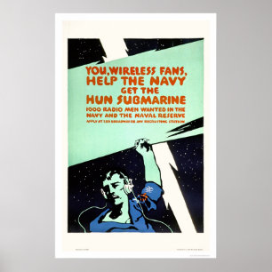 Drahtlose Fans, helfen der Marine (US02299) Poster
