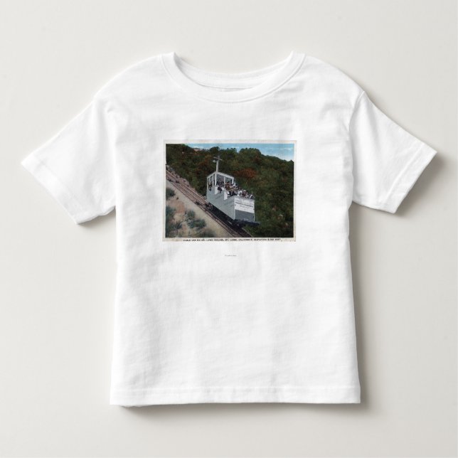 Drahtseilbahn auf Neigungs-Ansicht Kleinkind T-shirt (Vorderseite)