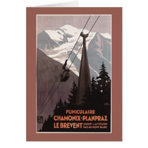Drahtseilbahn-Plakat Funiculaire Le Brevent