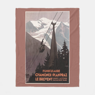 Drahtseilbahn-Plakat Funiculaire Le Brevent Fleecedecke