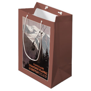 Drahtseilbahn-Plakat Funiculaire Le Brevent Mittlere Geschenktüte