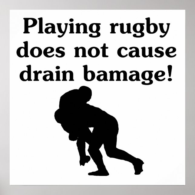 Drain Bamage Rugby Poster (Vorne)
