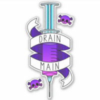 Drain Main Gamer Lila Cartoon Spritze