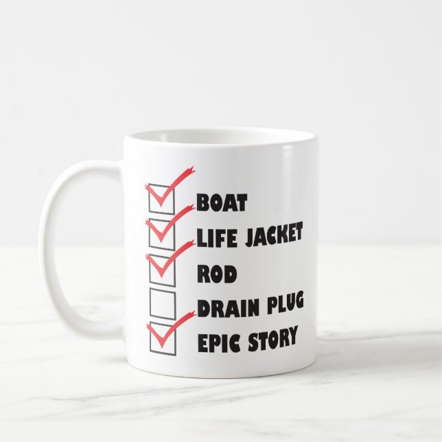 Drain Plug Funny Boat Epic Story Tasse (Links)