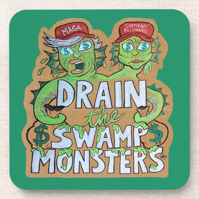 Drain the Swamp Monsters Coaster Set Getränkeuntersetzer (Vorderseite)