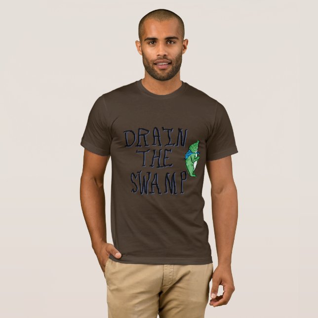 drain the swamp portland frog T-Shirt (Vorne ganz)