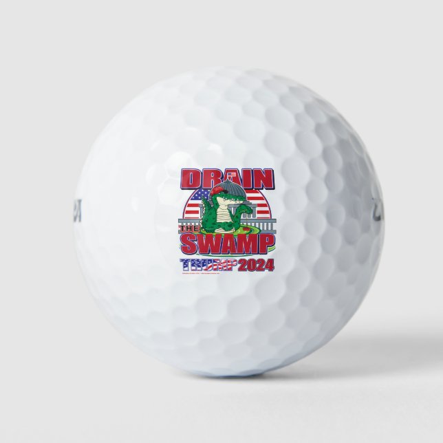 Drain-the-Swamp-Trump-2024 Golfball (Vorderseite)
