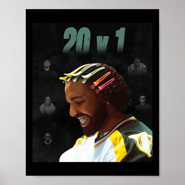 Drake 20 V 1 Aufkleber Poster (Vorne)