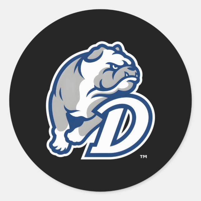 Drake Bulldogs Icon Runder Aufkleber (Vorderseite)
