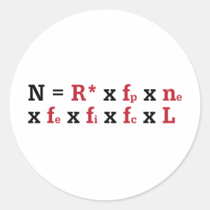 Drake Equation Runder Aufkleber