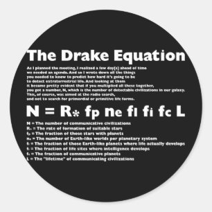 Drake_Equation Runder Aufkleber