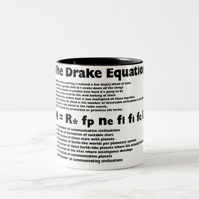 Drake_Equation Zweifarbige Tasse (Mittel)