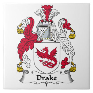 Drake-Familienwappen Fliese