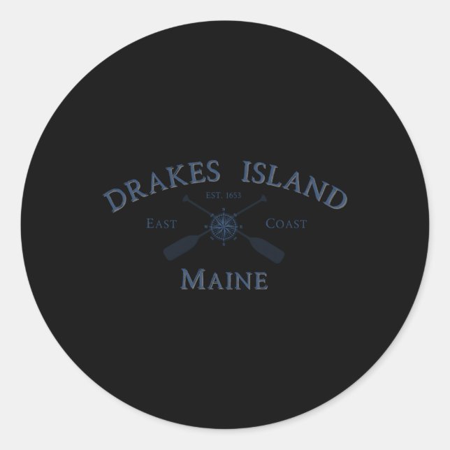 Drakes Island Maine Runder Aufkleber (Vorderseite)