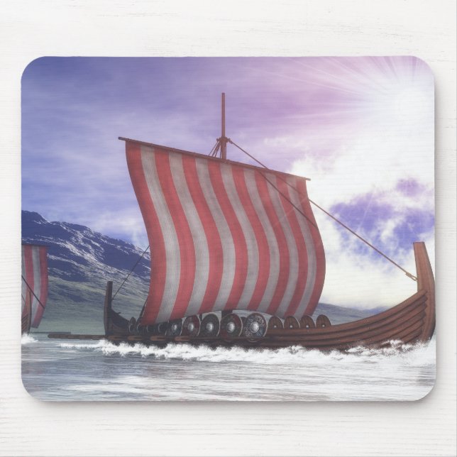 Drakkars - 3D übertragen Mousepad (Vorne)