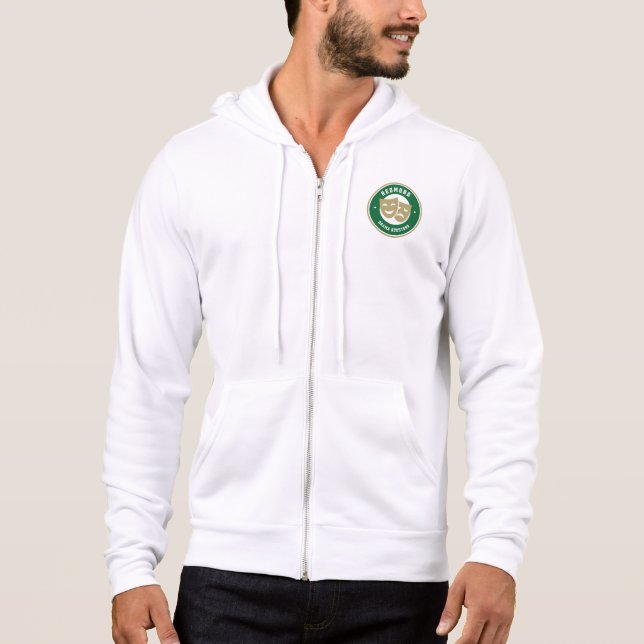 Drama Booster Zip Up front and back Hoodie (Vorderseite)