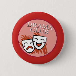 Drama Club Abzeichen in Rot Button