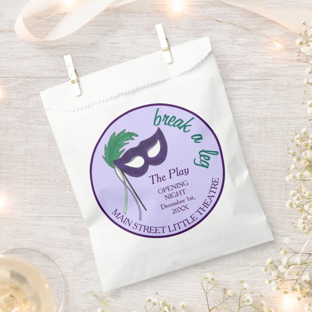 Drama Club Massivholz Party Geschenktütchen (Ausgeschnitten)