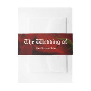 Drama der Liebe, die gotische Rose der Erinnerung. Einladungsbanderole
