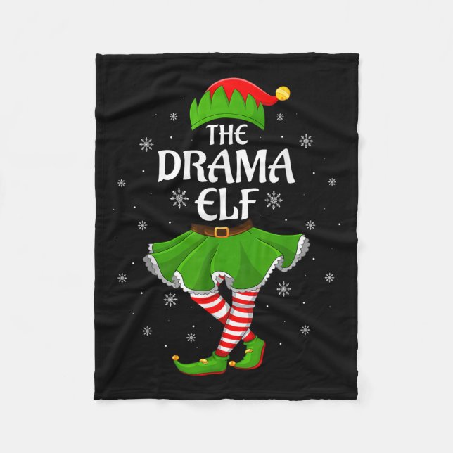 Drama Elf Christmas Family Girls Elf Squad X Fleecedecke (Vorderseite)