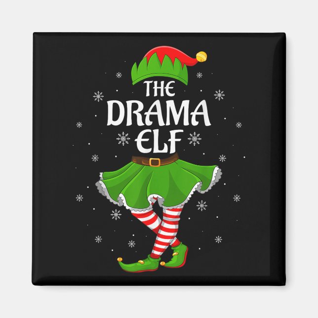 Drama Elf Christmas Family Girls Elf Squad X Magnet (Vorne)