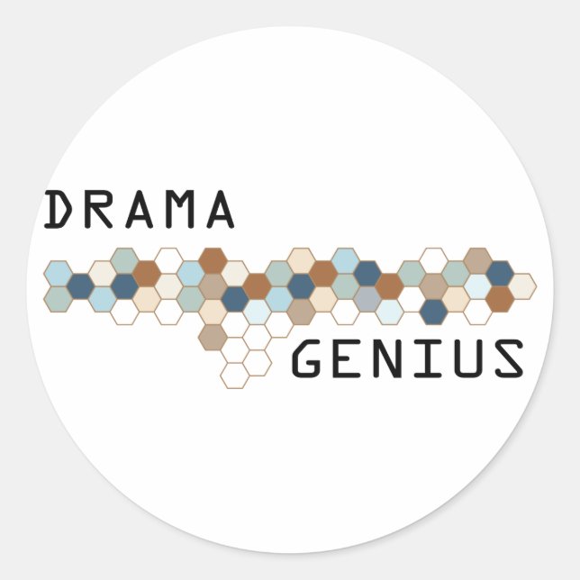 Drama Genius Runder Aufkleber (Vorderseite)
