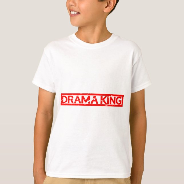 Drama King Briefmarke T-Shirt (Vorderseite)