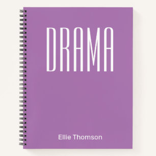 Drama-Kurs Lila Personalisiertes Schulclub-Notizbu Notizbuch