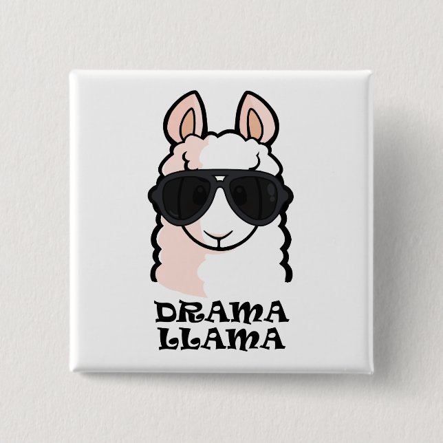 Drama-Lama Button (Vorderseite)