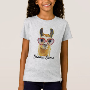 Drama-Lama-Herz-Sonnenbrille Meme T-Shirt