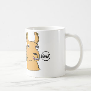 Drama-Lama-Tasse Hand-gezeichneter niedlicher Tasse