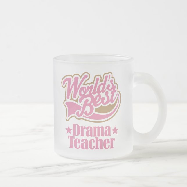 Drama-Lehrer-Geschenk (Welten am besten) Mattglastasse (Rechts)