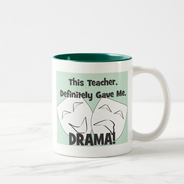 Drama-Lehrer-Tasse Zweifarbige Tasse (Rechts)