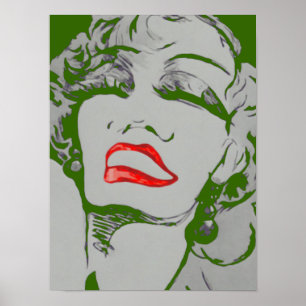 Drama Lips ÄNDERN FARBE ~ Poster 16x12