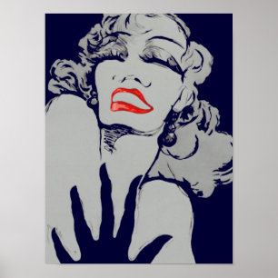 Drama Lips ÄNDERUNG FARBE ~ Poster 16x12