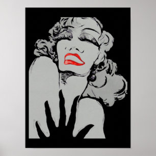 Drama Lips ÄNDERUNG FARBE ~ Poster 16x12