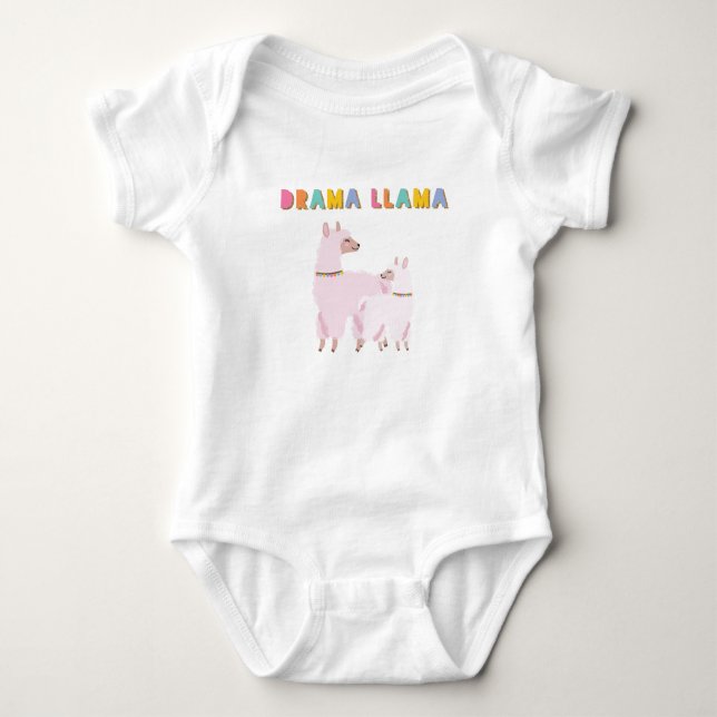 Drama Llama Baby Strampler (Vorderseite)