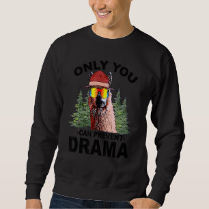 Drama Llama Brille nur du kannst Drama Sar verhind Sweatshirt