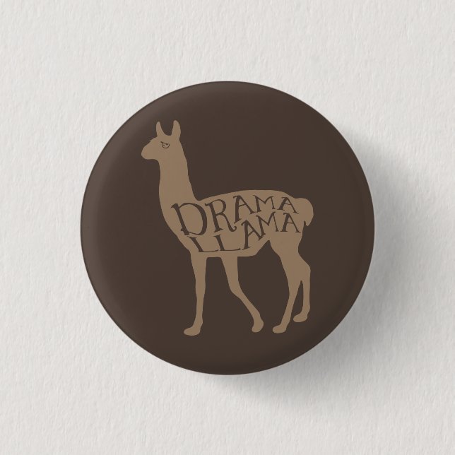 Drama Llama Button (Vorderseite)