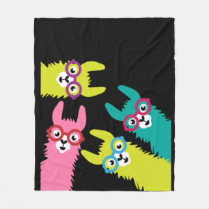 Drama Llama Colorful Camelid Baby Blanket Fleecedecke
