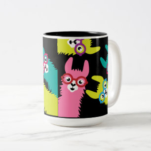Drama Llama Colorful Camelid Large Coffee Tasse