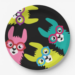 Drama Llama Colorful Camelid Pappteller