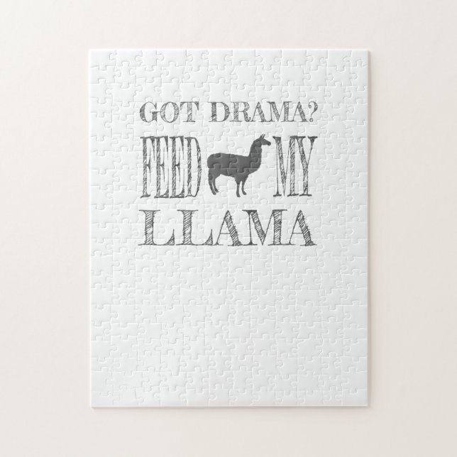 Drama Llama Got Drama Fütterte Mein Llama Puzzle (Vertikal)