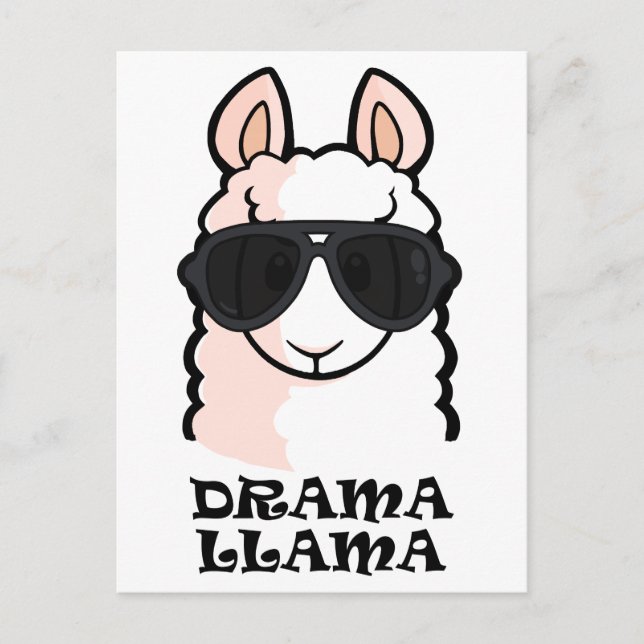 Drama Llama Postkarte (Vorderseite)