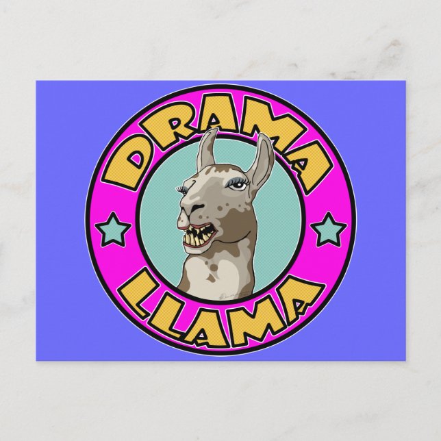 Drama Llama, Postkarte (Vorderseite)