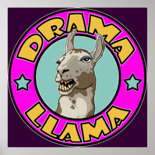 Drama Llama, print Poster