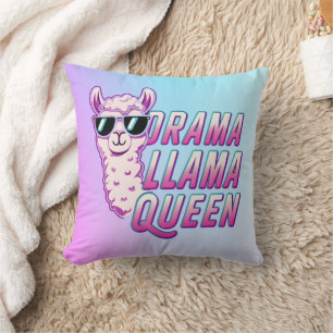 Drama Llama Queen Niedlich Llama mit Sonnenbrille Kissen